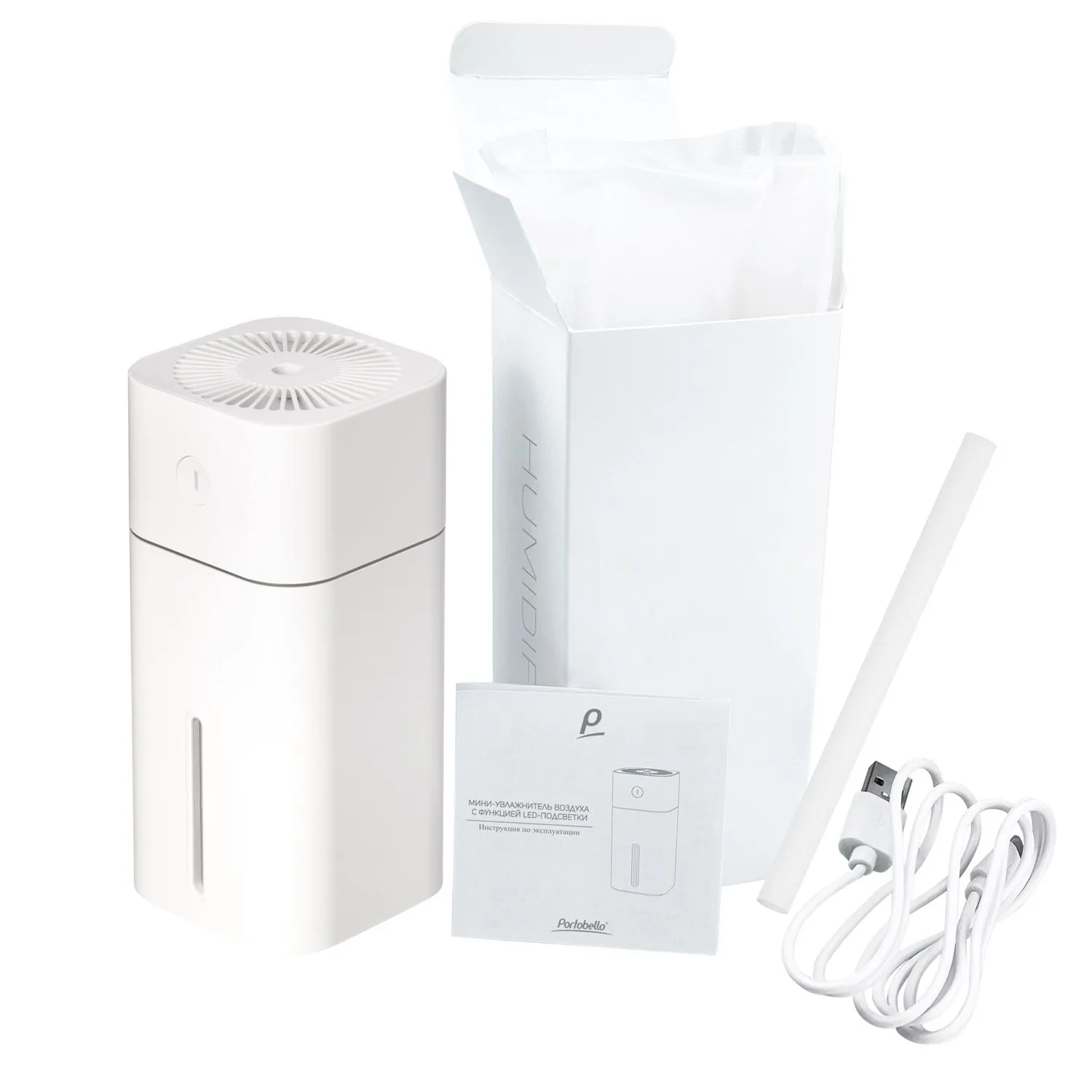 Увлажнитель воздуха с подсветкой Cloud с логотипом компании. Цена 1 930 ₽. Артикул prtb210110.102