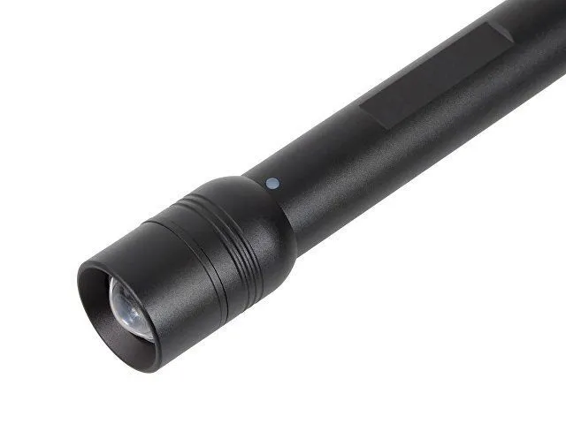 Фонарь на батарейках с регулируемым фокусом "Wand", IPX7, 250 Лм с логотипом компании. Цена 1 177 ₽. Артикул AROA797321