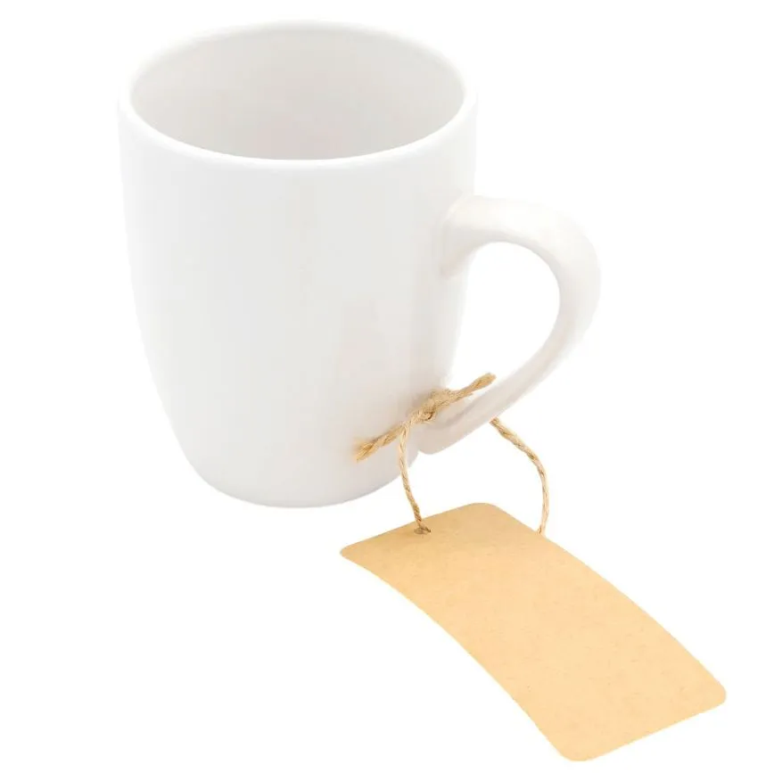 Бирка картонная на верёвке, крафт с логотипом компании. Цена 28 ₽. Артикул ARDN6140B13