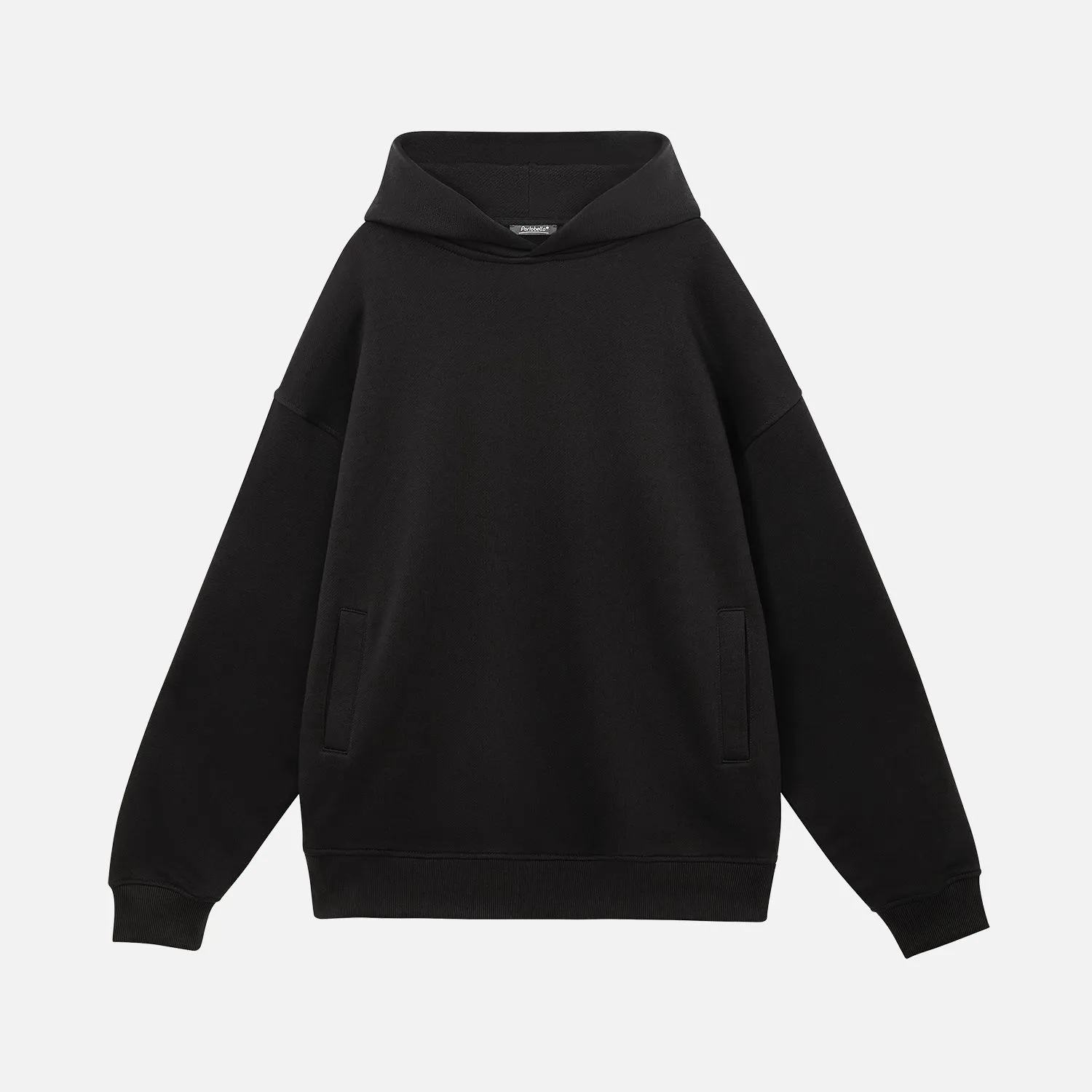 Худи оверсайз унисекс FUSION, черный с логотипом компании. Цена 3 870 ₽. Артикул prtb23091.010