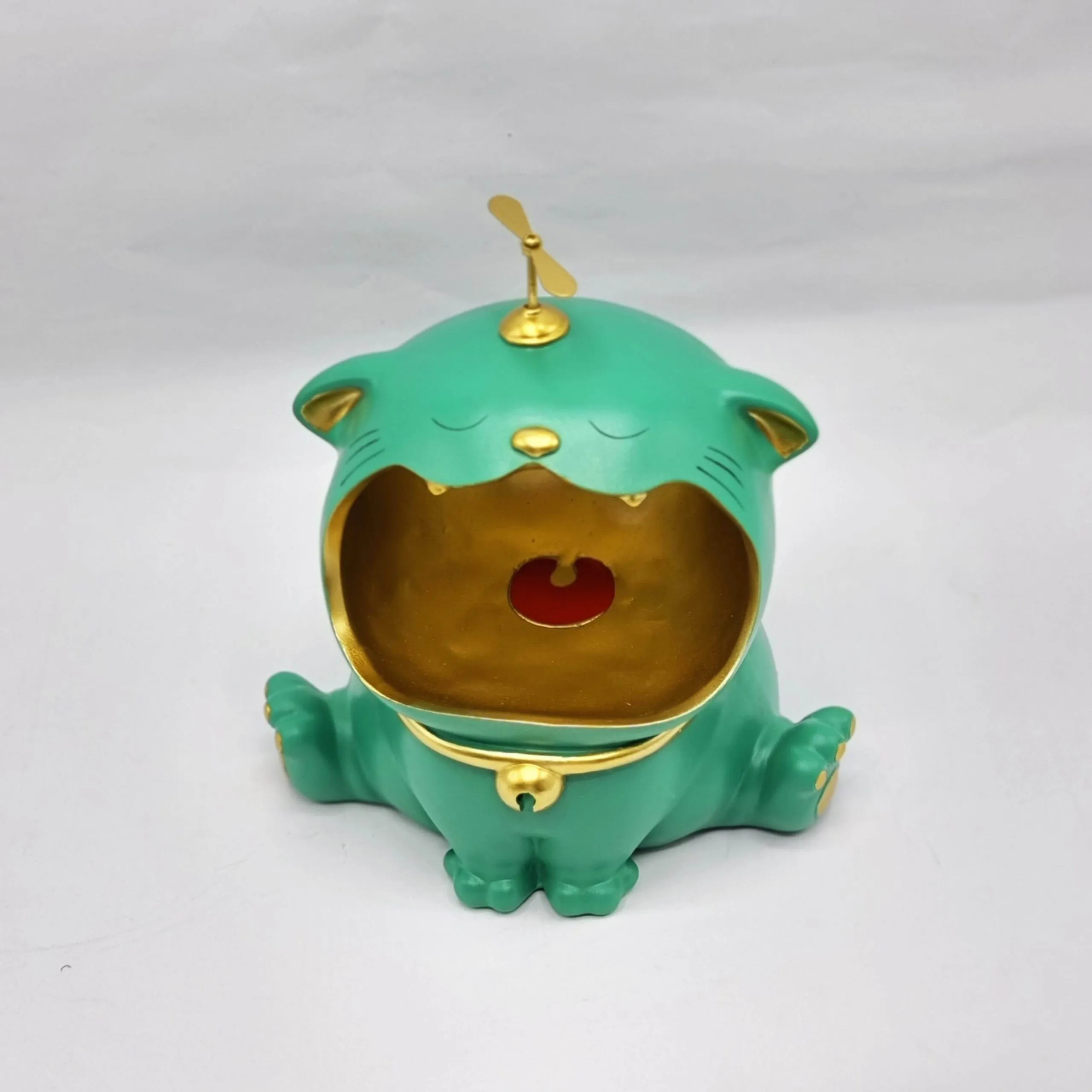 Статуэтка хранитель Кот большой, изумруд с логотипом компании. Цена . Артикул ARDNATS021-B-GR