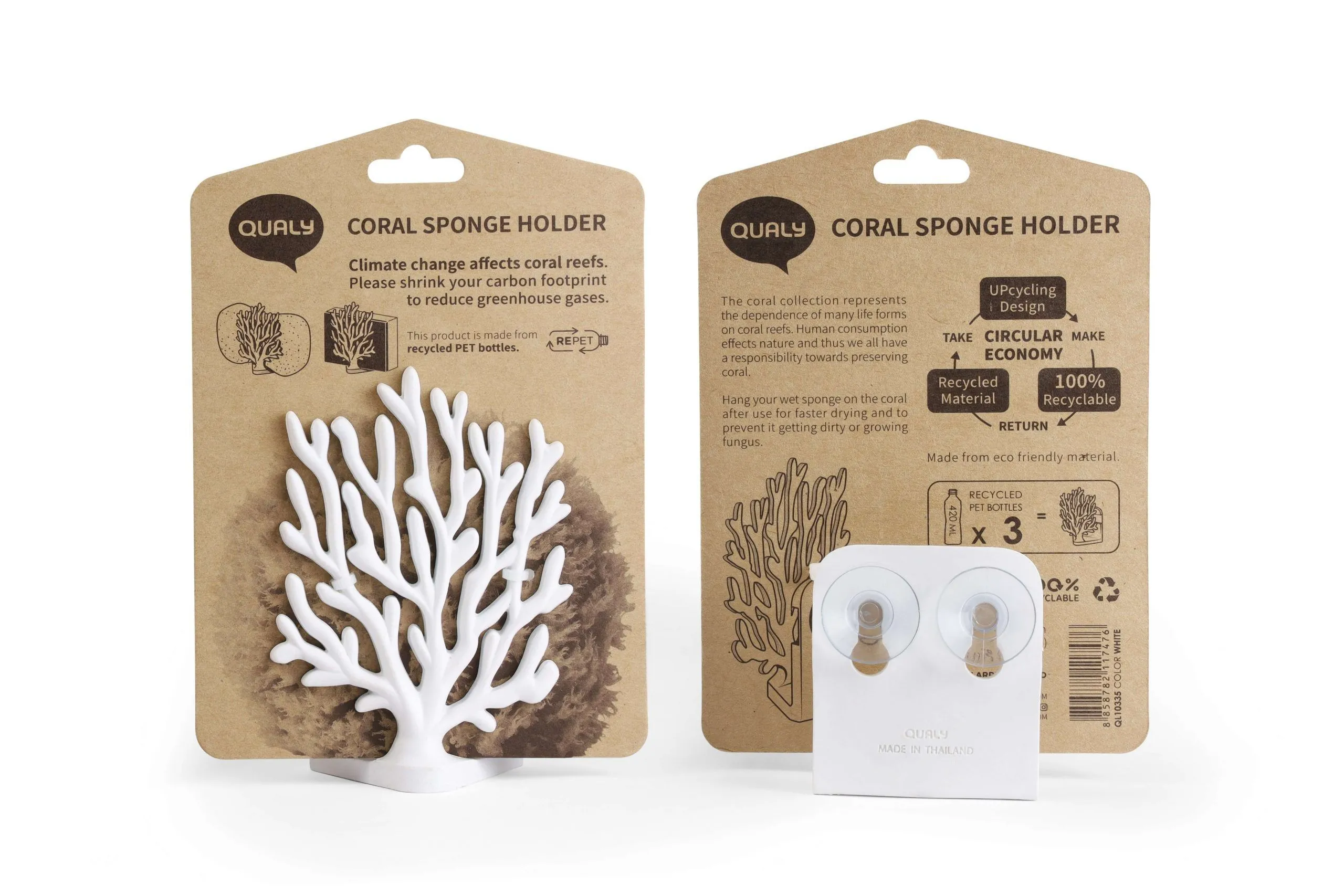 Держатель для мочалок coral sponge с логотипом компании. Цена 1 564 ₽. Артикул ARDNQL10335-WH