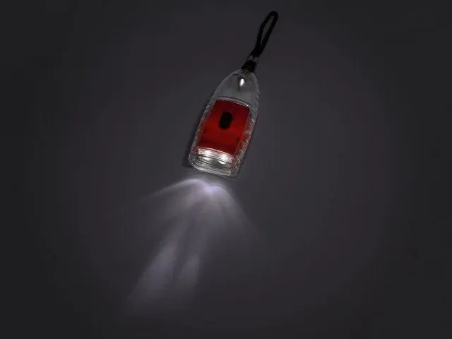 Фонарь «Обелиск», красный/прозрачный (Р) с логотипом компании. Цена 50 ₽. Артикул AROA409421p