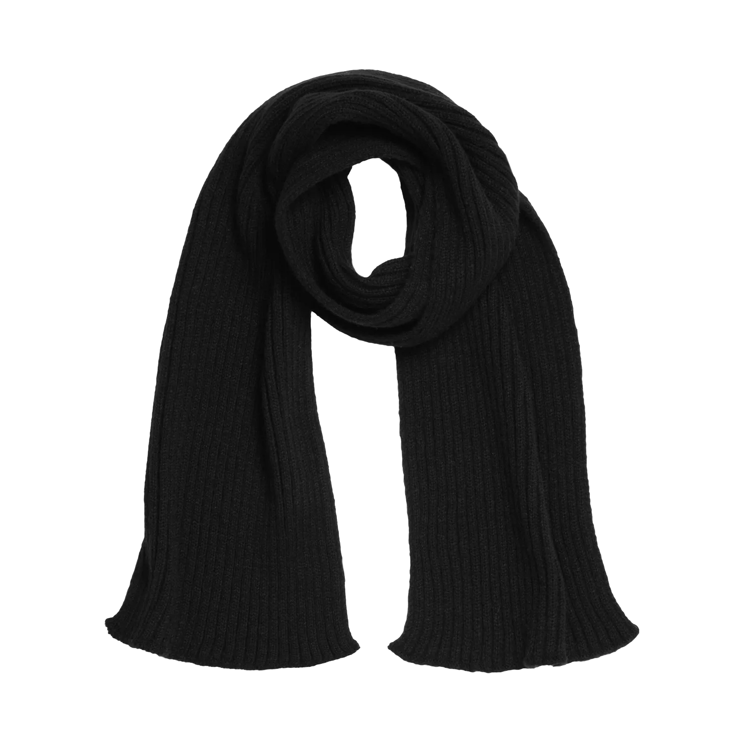 Шарф Forges вязаный, черный с логотипом компании. Цена 1 484 ₽. Артикул prtb20636.010