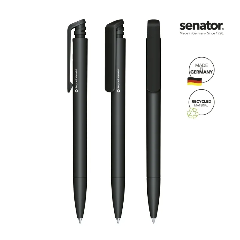 3305 Trento Matt Recycled черный  Black (Senator) с логотипом компании. Цена 81 ₽. Артикул 3305