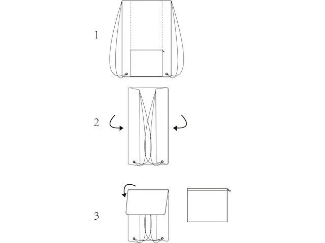 Складной рюкзак со шнурком Hoss, heather dark red с логотипом компании. Цена 528 ₽. Артикул AROA12050102