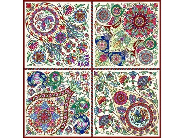 Платок “Русская эмаль” пёстрая 100% шёлк с логотипом компании. Цена 6 440 ₽. Артикул AROA94933