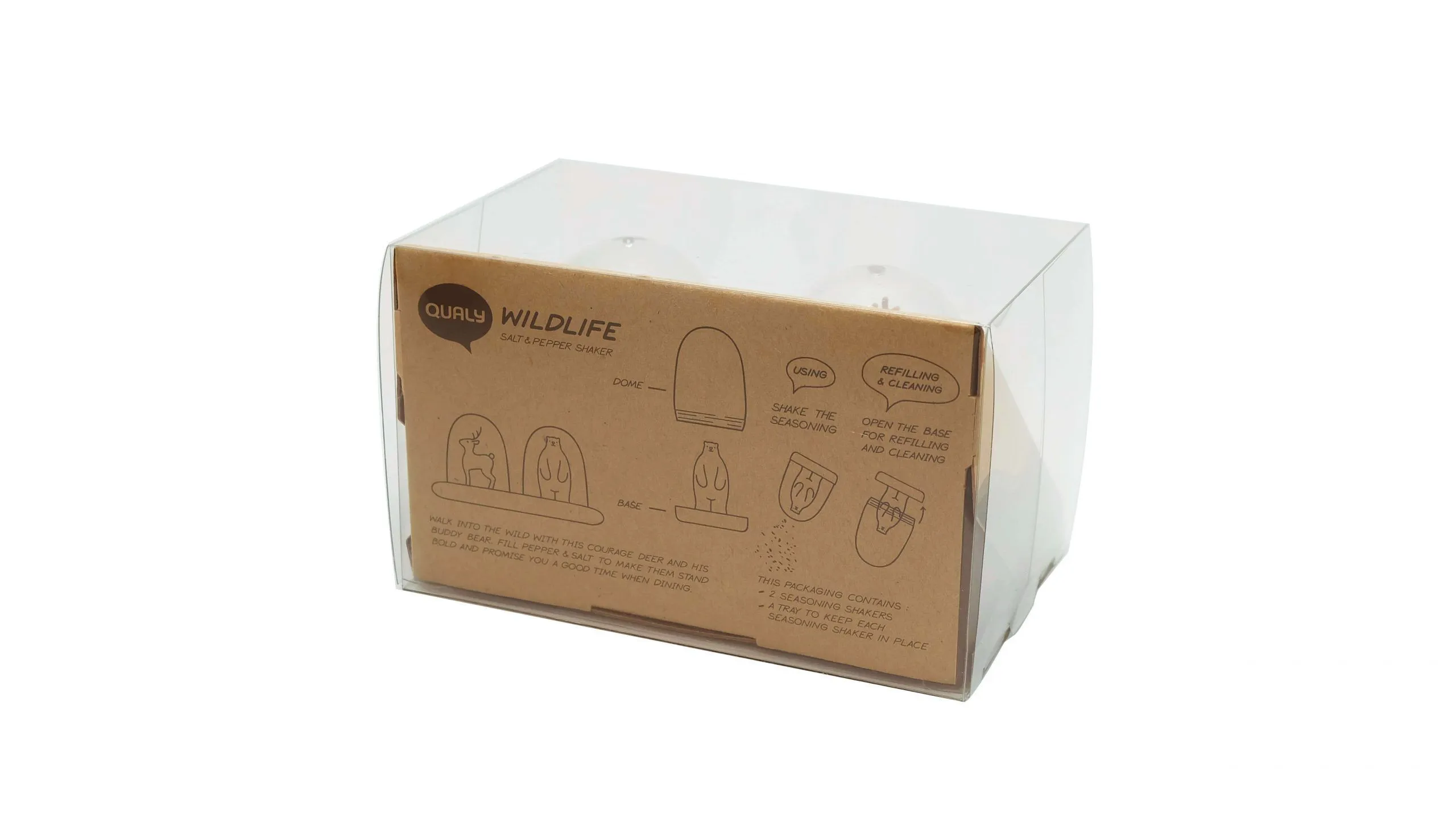 Солонка и перечница WILDLIFE с логотипом компании. Цена . Артикул ARDNQL10272-WH