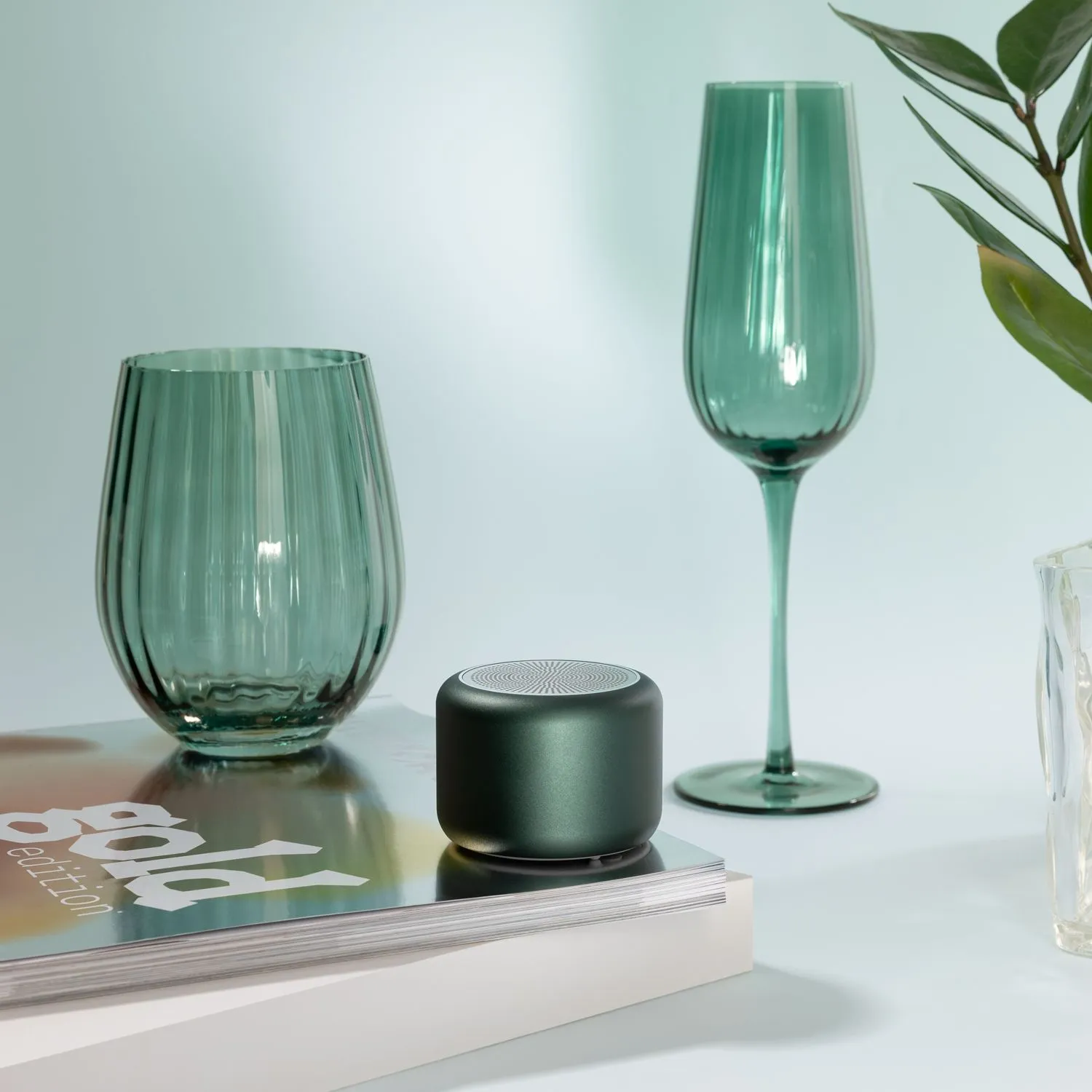 Стакан для воды Capri, зеленый с логотипом компании. Цена 669 ₽. Артикул prtb731935.040