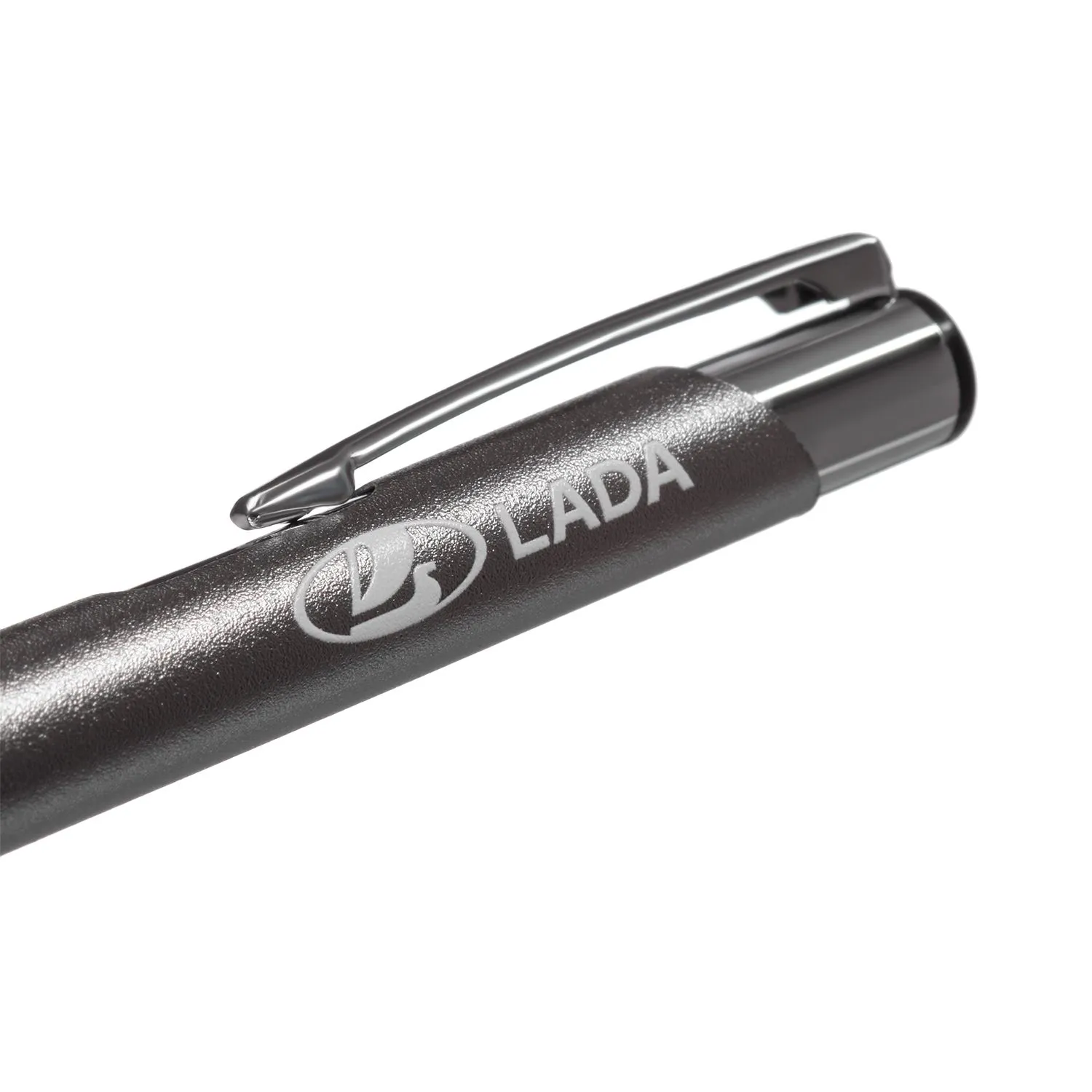 Шариковая ручка Alpha Neo, серая с логотипом компании. Цена 126 ₽. Артикул prtb213207.080.1