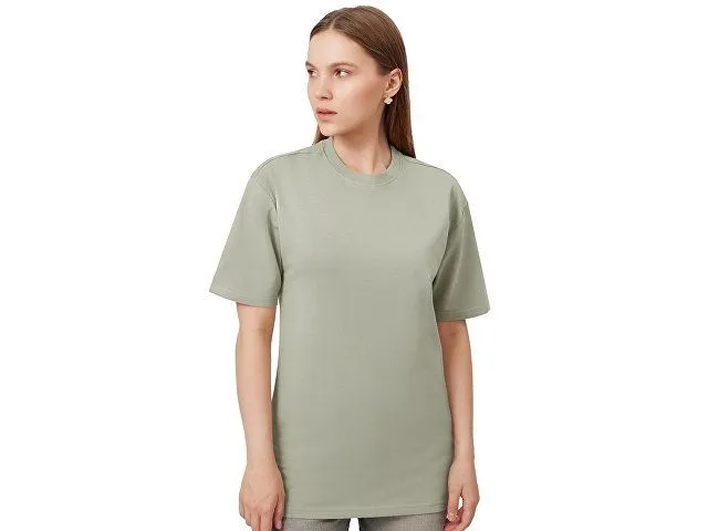 Футболка из френч терри «Warsaw» унисекс 220гр, оливковый с логотипом компании. Цена . Артикул AROA220363XS