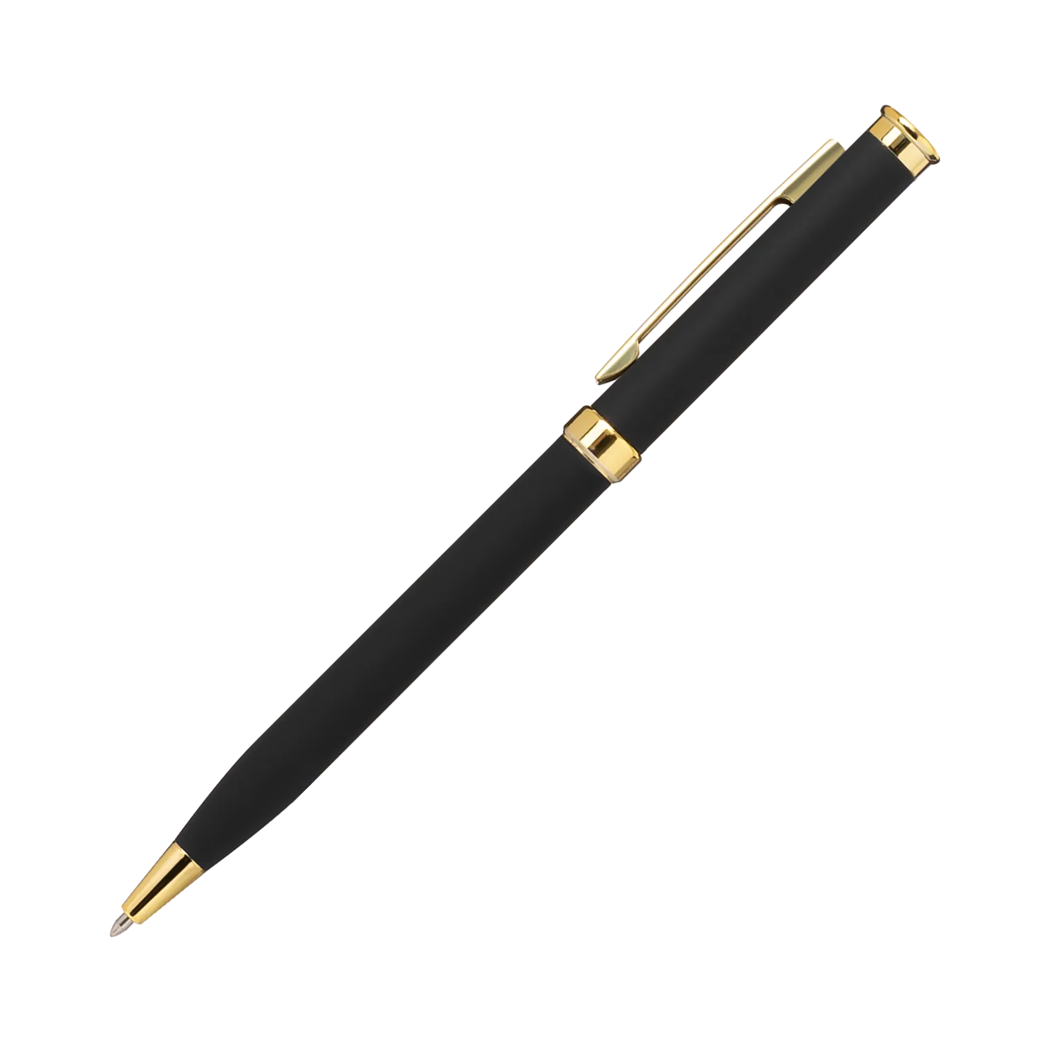 Шариковая ручка Benua, черная/позолота с логотипом компании. Цена 159 ₽. Артикул prtb233227.112