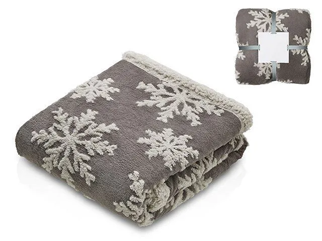 Плед Snowflake новогодний с логотипом компании. Цена . Артикул AROA836530