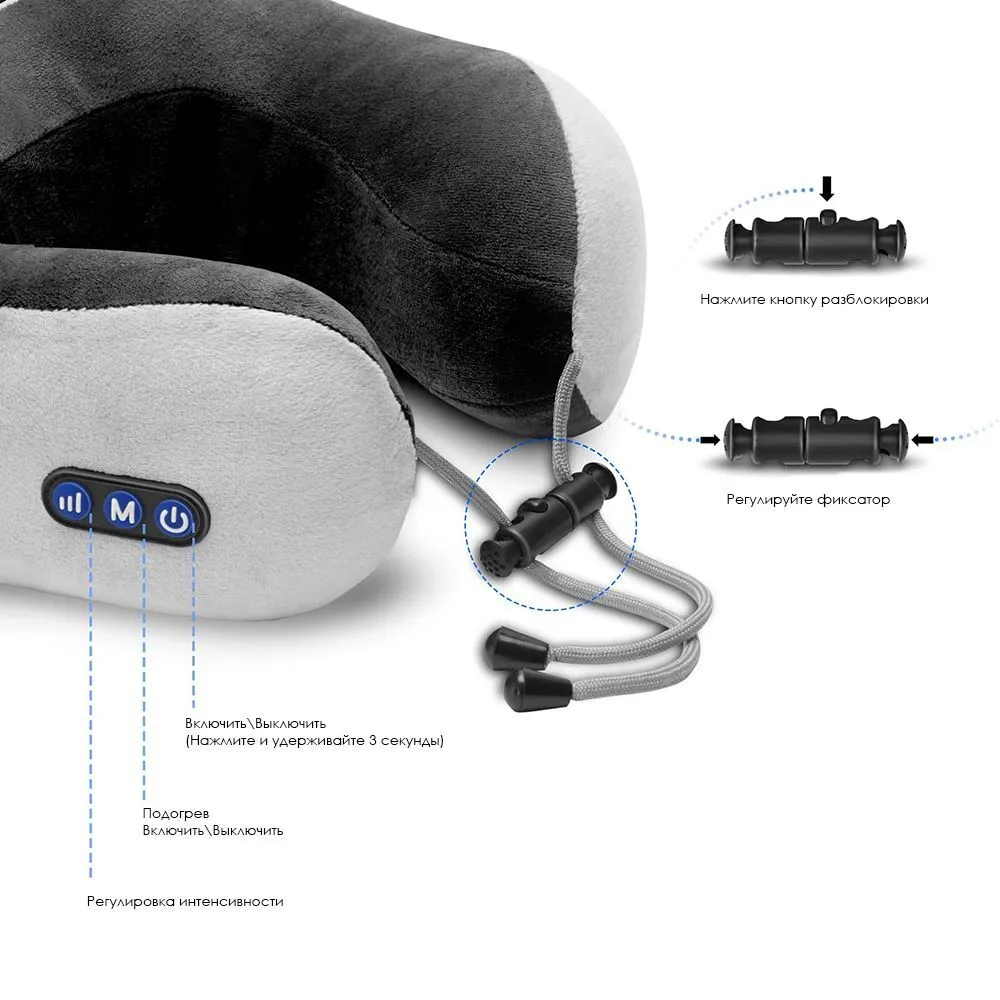 Массажная подушка Zen, черный с логотипом компании. Цена . Артикул ARDN21032.02