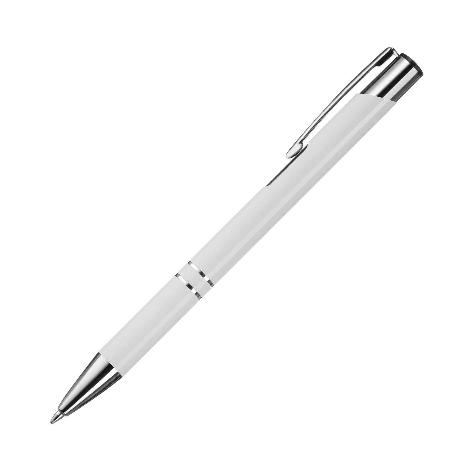 Шариковая ручка Alpha Neo, белая с логотипом компании. Цена 138 ₽. Артикул prtb213207.100