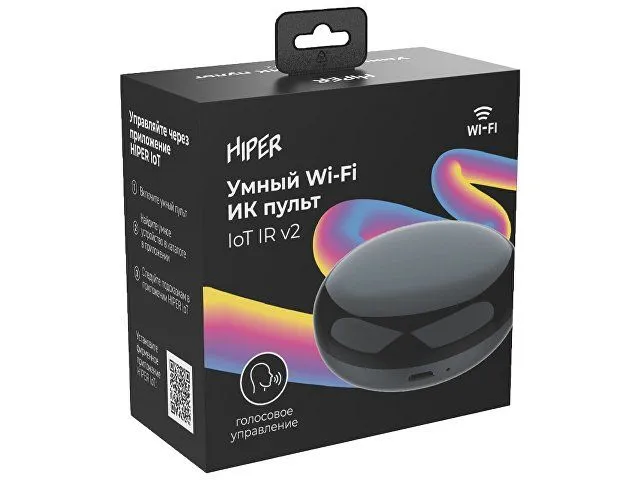 Умный ИК пульт «IR2», черный с логотипом компании. Цена 1 343 ₽. Артикул AROA521300
