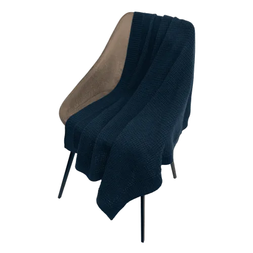 Плед Malta Soft вязаный, 160*90 см, синий