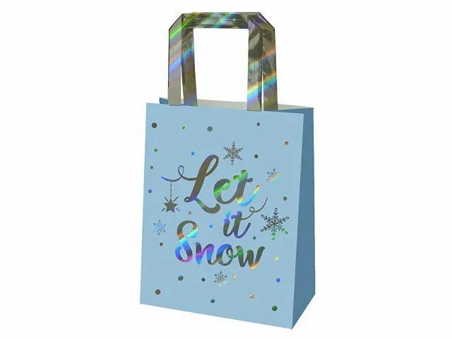 Подарочный пакет «Let it snow!» с логотипом компании. Цена 121 ₽. Артикул AROA88392