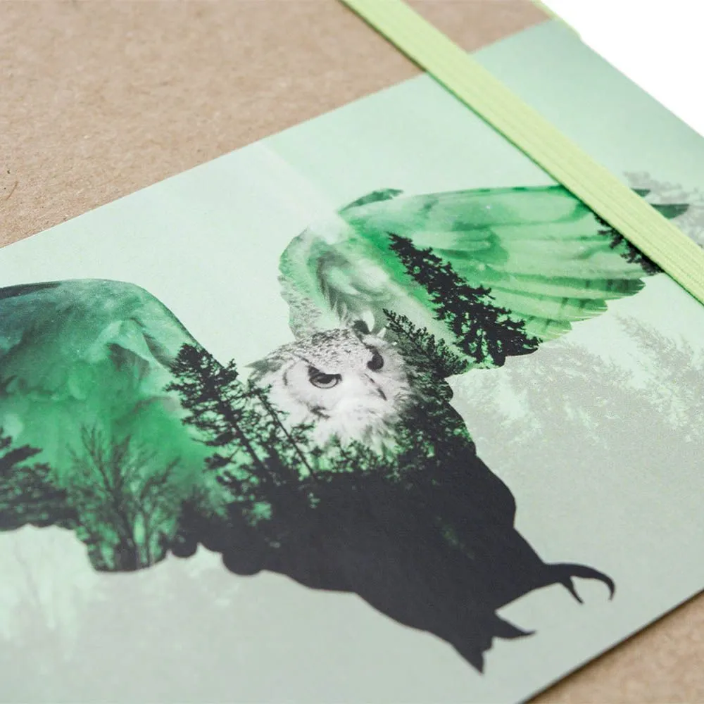 Скетчбук (Сова), 13х21 см, блок 96 стр. без печати. тонир. Бумага на обложку - крафт R1-88804KS с логотипом компании. Цена . Артикул ARDNR1-88804KS