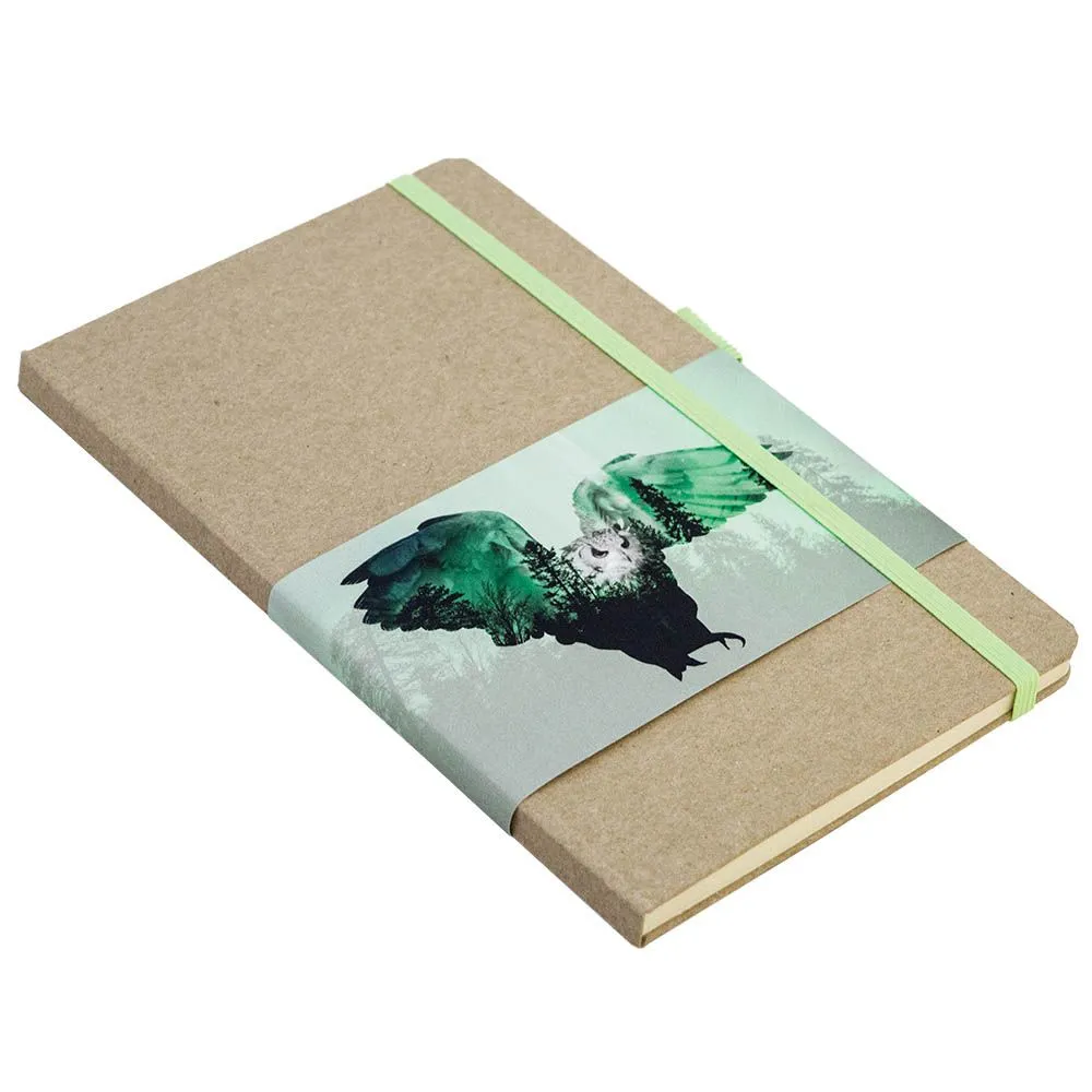 Скетчбук (Сова), 13х21 см, блок 96 стр. без печати. тонир. Бумага на обложку - крафт R1-88804KS с логотипом компании. Цена . Артикул ARDNR1-88804KS