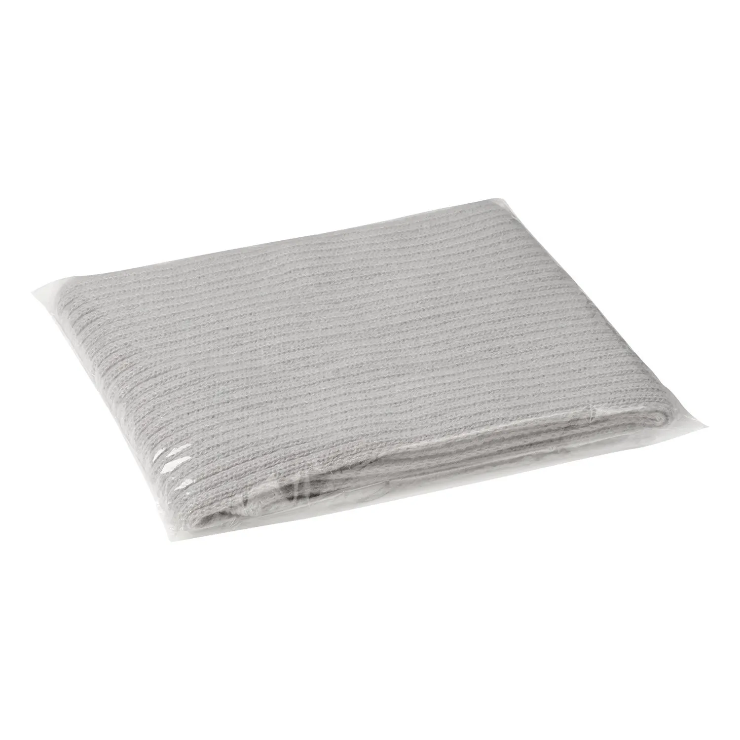 Шарф Forges вязаный, серый с логотипом компании. Цена 1 484 ₽. Артикул prtb20636.080