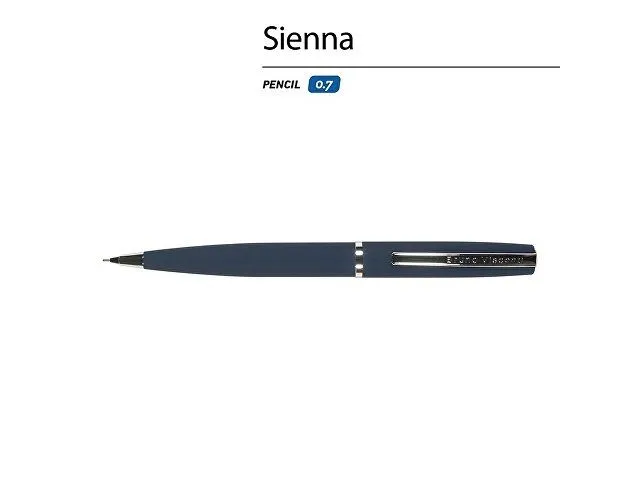 Карандаш механический "Sienna", синий с логотипом компании. Цена 694 ₽. Артикул AROA20-0350