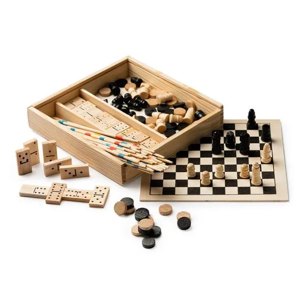Набор из 4 игр GALVY, Бежевый с логотипом компании. Цена 608 ₽. Артикул ARDNJU1014S129