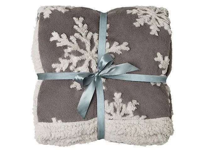 Плед Snowflake новогодний с логотипом компании. Цена . Артикул AROA836530