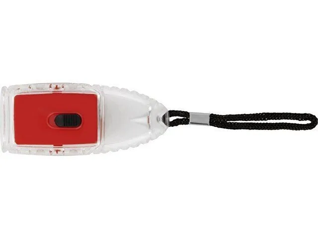 Фонарь «Обелиск», красный/прозрачный (Р) с логотипом компании. Цена 50 ₽. Артикул AROA409421p