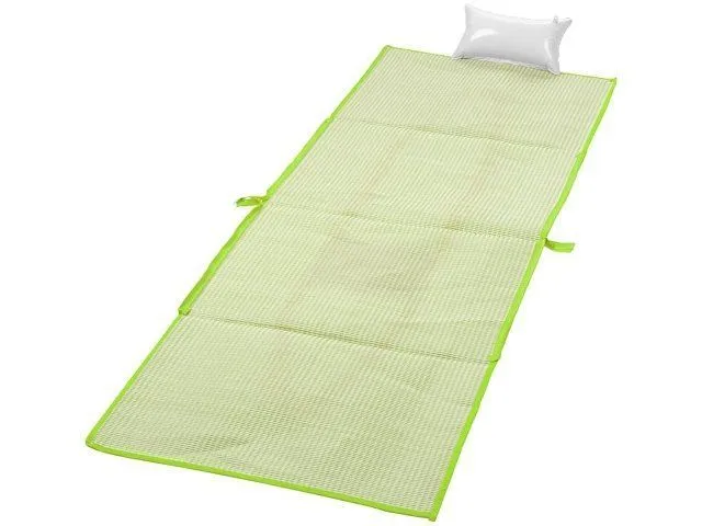 Пляжная складная сумка-тоут и коврик Bonbini, лайм с логотипом компании. Цена . Артикул AROA10055402