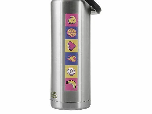 Вакуумный термос «Canyon Jug» из переработанной стали, 1430 мл, серебристый с УФ-печатью с логотипом компании. Цена 2 446 ₽. Артикул AROA842128uf