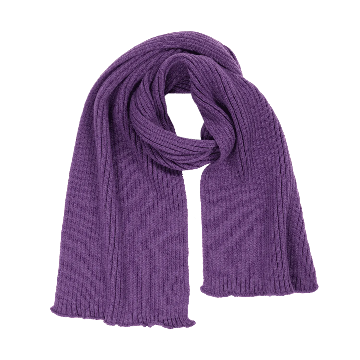 Шарф Forges вязаный, фиолетовый с логотипом компании. Цена 1 114 ₽. Артикул prtb20636.034