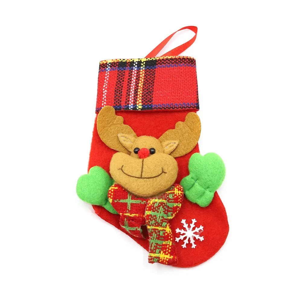 Сапожок подарочный новогодний №2 (олень красный) с логотипом компании. Цена . Артикул ARDNSYWZ-082044