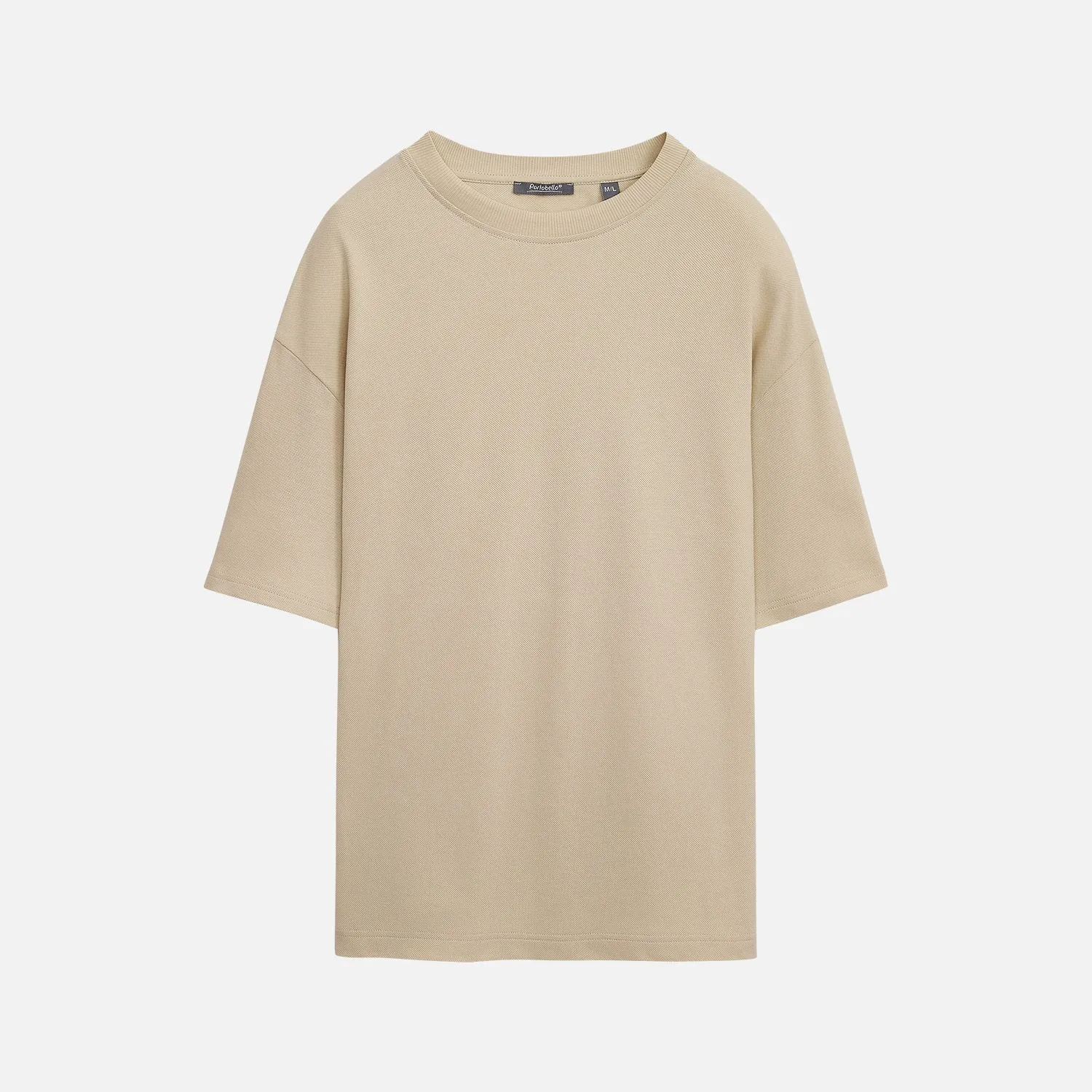 Футболка унисекс премиум AURA, бежевый с логотипом компании. Цена 1 154 ₽. Артикул prtb23056.525