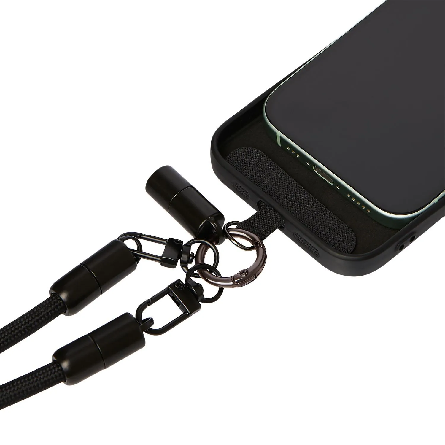 Кабель-ланьярд Voltrix, черный с логотипом компании. Цена 922 ₽. Артикул prtb251285.010