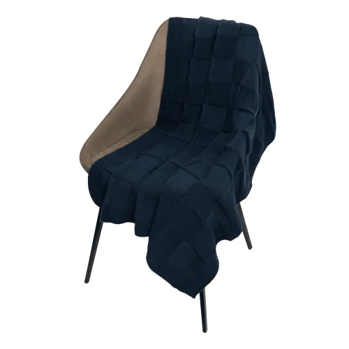 Плед Cella Soft вязаный, 160*90 см, синий