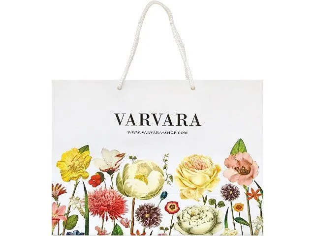 Пакет бумажный. Varvara с логотипом компании. Цена 276 ₽. Артикул AROA9000pack