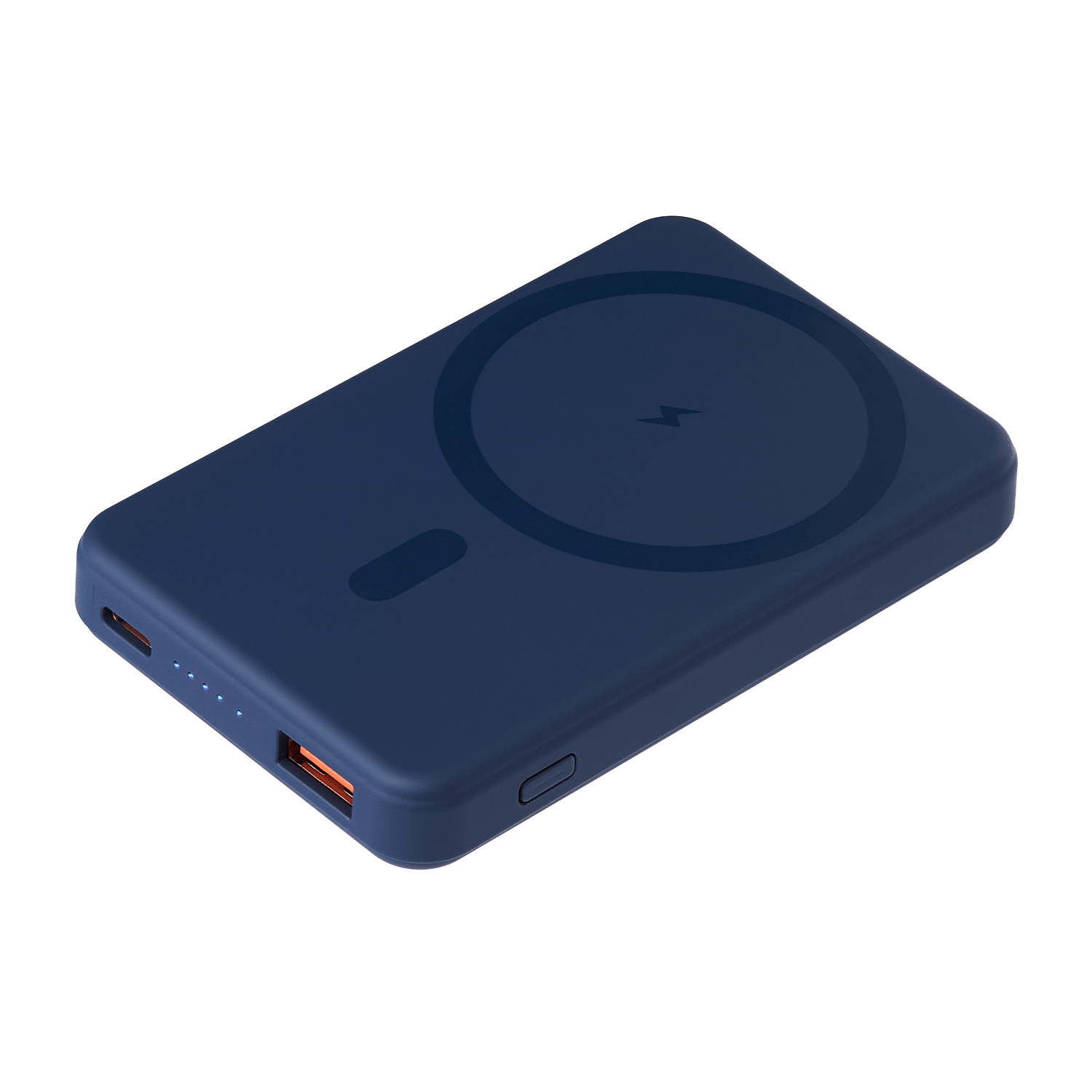 Внешний аккумулятор Ларго PD (Largo PD) 5000mAh с функцией беспроводной зарядки 15W, синий для бизнеса