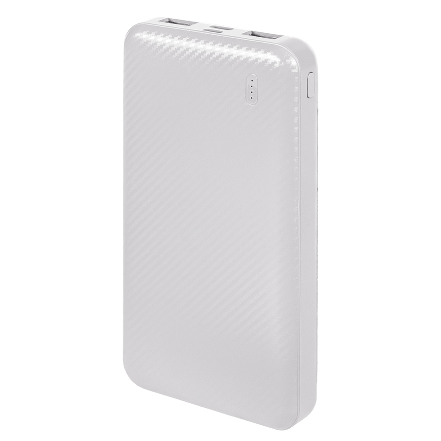 Универсальный аккумулятор Rib 10 (10000 мАч), белый, 13,5х6.8х1,5 см для бизнеса