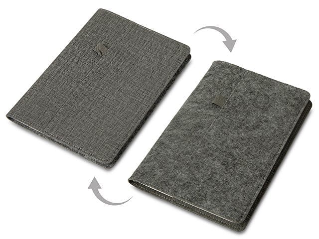 Двустороннее портфолио из рпет-фетра и искусственной кожи "Felt", серый для бизнеса
