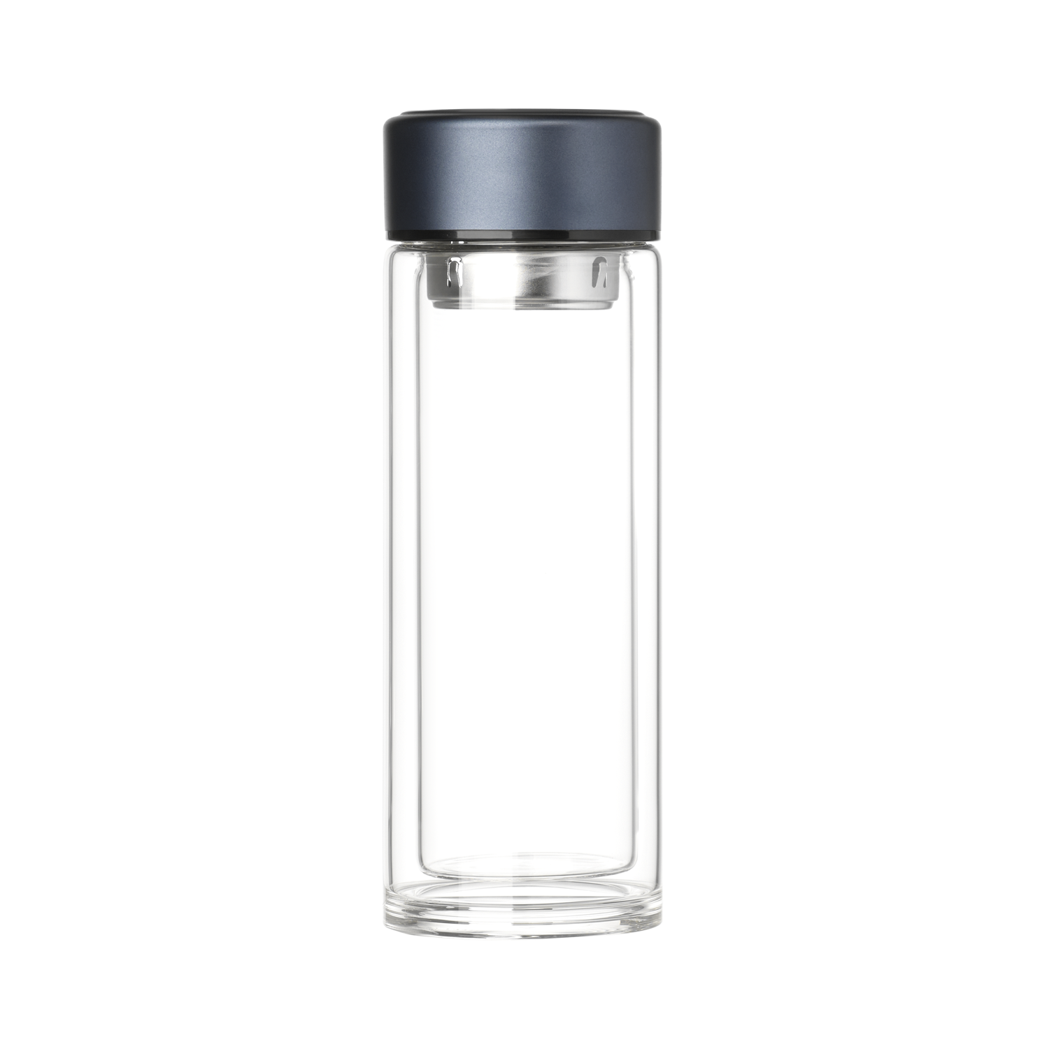 Бутылка стеклянная с двойными стенками Аравия (Aravia), синяя для бизнеса