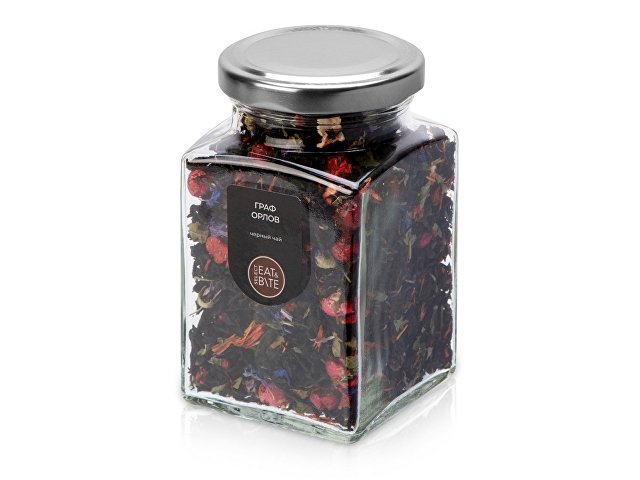 Чай черный, серия "Bouquet", граф Орлов, стеклянная банка для бизнеса