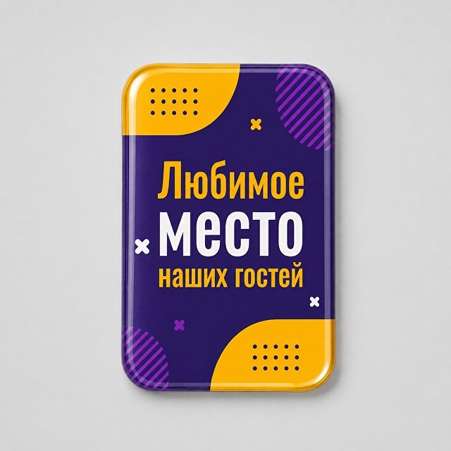Смоляной стикер вертикальный на дверь M, 9,3х13,7 см для бизнеса