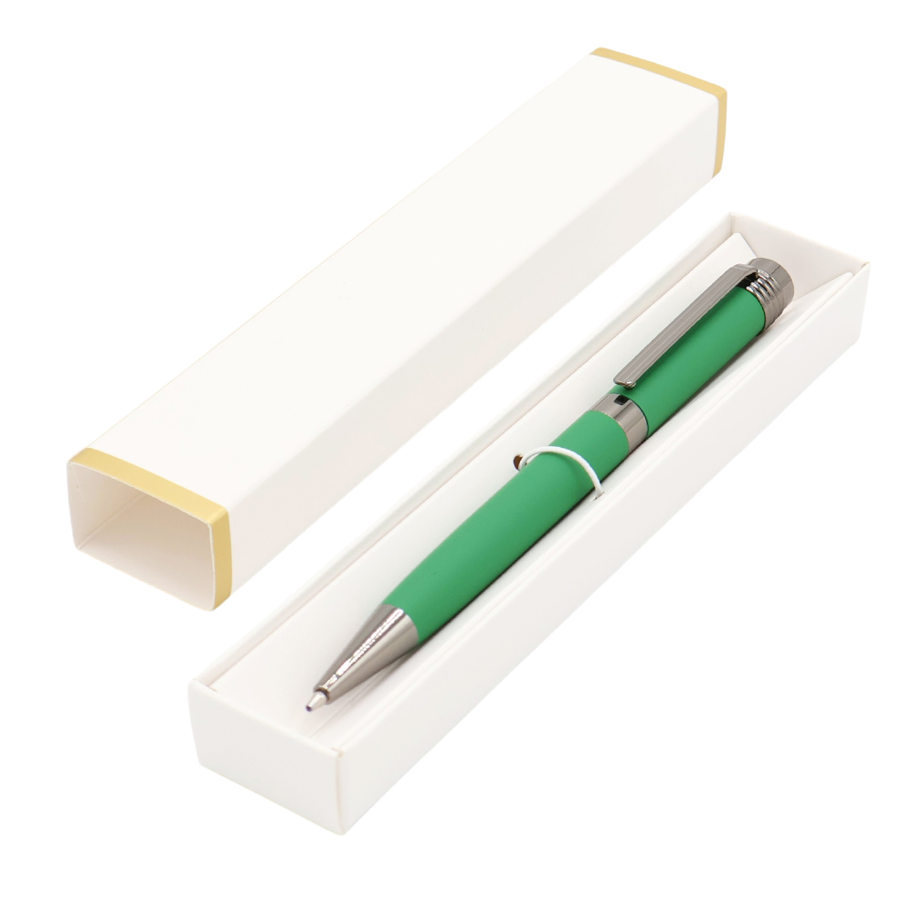 Ручка Senator в коробке Cradle белой с позолотой, белая для бизнеса