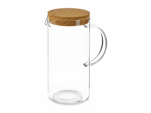 Стеклянный кувшин с крышкой из пробки "Fiz" для бизнеса