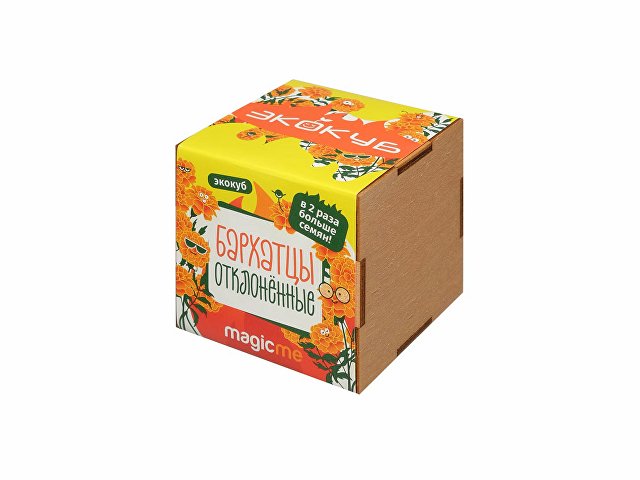 Набор для выращивания "Экокуб Magicme "Бархатцы" для бизнеса