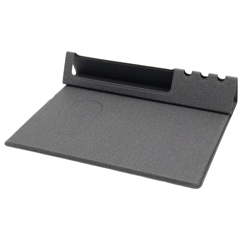 Коврик для мышки с беспроводной зарядкой Rolter, серый для бизнеса