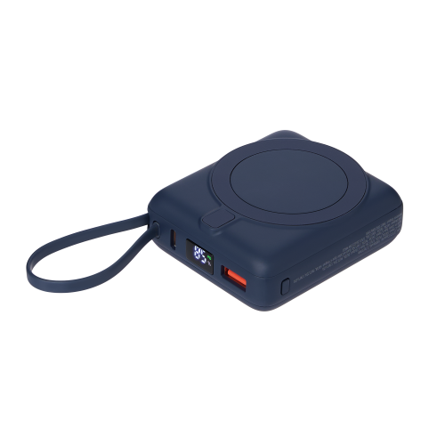 Внешний аккумулятор с подсветкой Ritter PD 10000mAh с функцией беспроводной зарядки 15W, синий