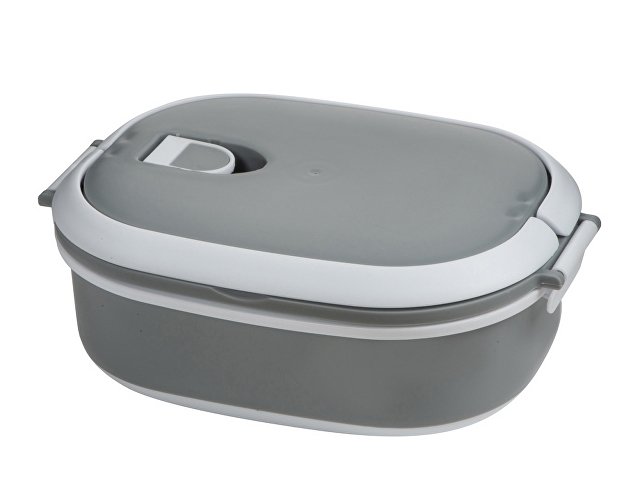 Ланч-бокс Hotty 750 мл для микроволновой печи, серый/белый для бизнеса