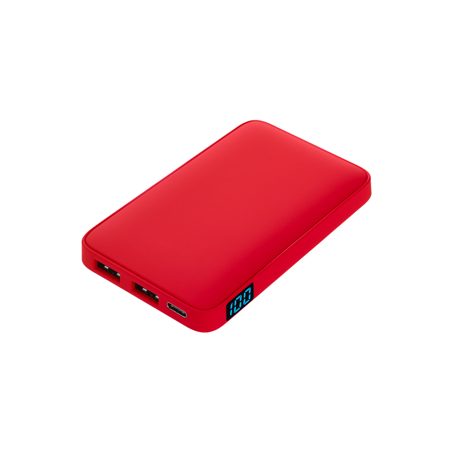 Внешний аккумулятор с подсветкой Анкор (Ancor) 5000 mAh, красный для бизнеса